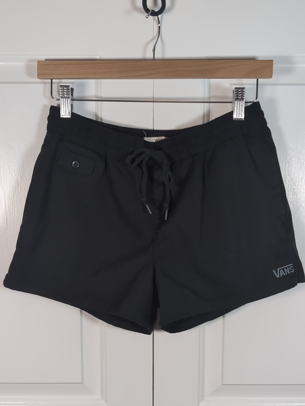 Vans Black Board Shorts Hybrid Boardshorts Swim Trunks Cargo Pocket Size XS